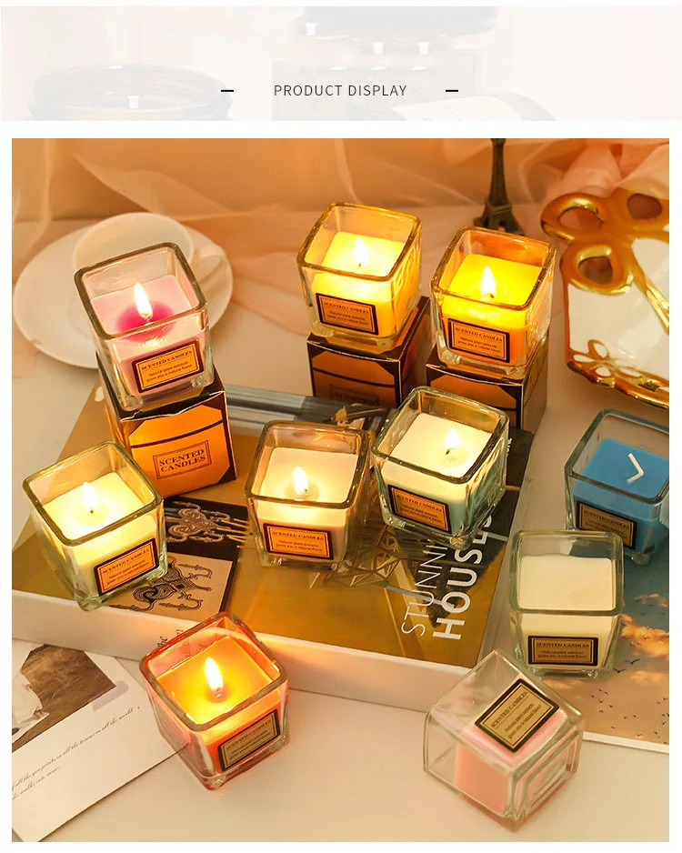 Holiday Wholesale Unique Custom Aromatherapy Candles Air Dried Flowers Christmas Valentine Scented Candles For Gift Set