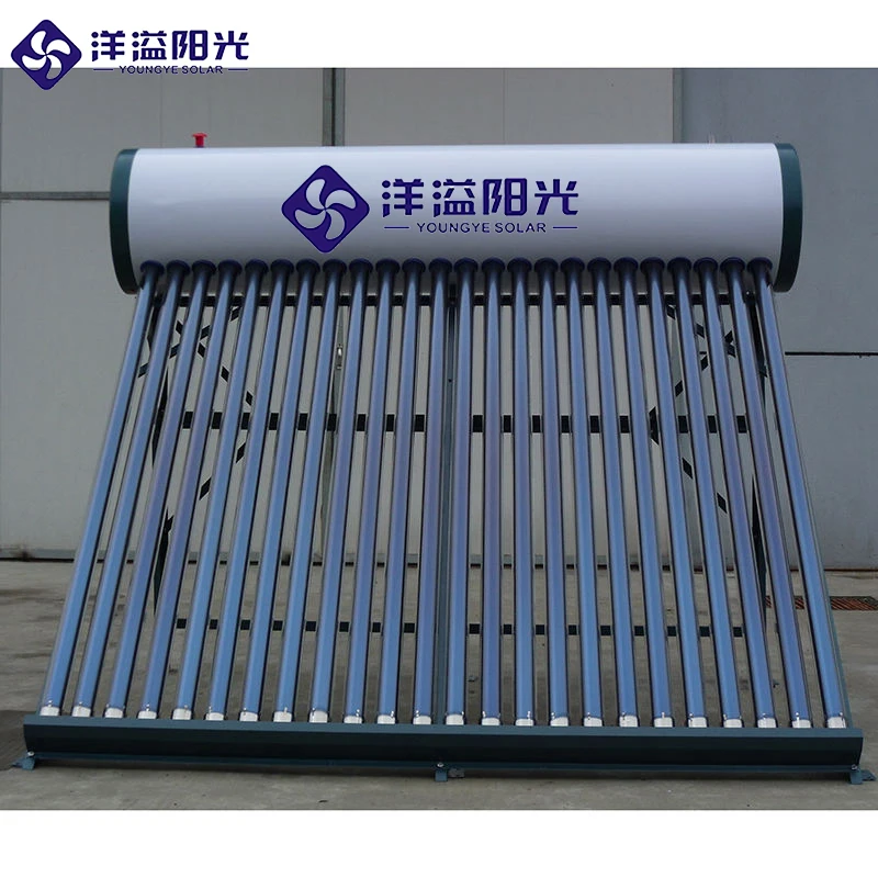 High thermal efficiency integrated non pressure solar water heater with vacuum tube painted by magnetron sputtering selective