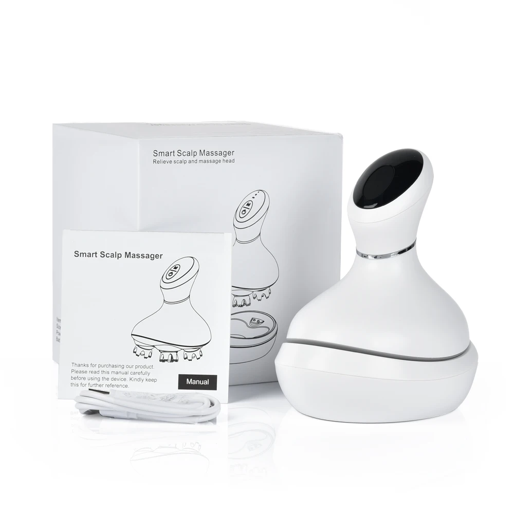 plastic brush electric scalp vibrating portable automatic machine silicone smart head massage