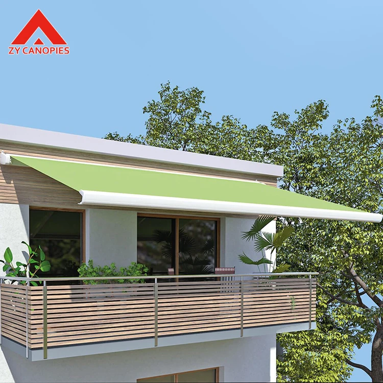 New Design Outdoor Electric Retractable Awning Sunscreen Grey Full Cassette Folding Arm Awning