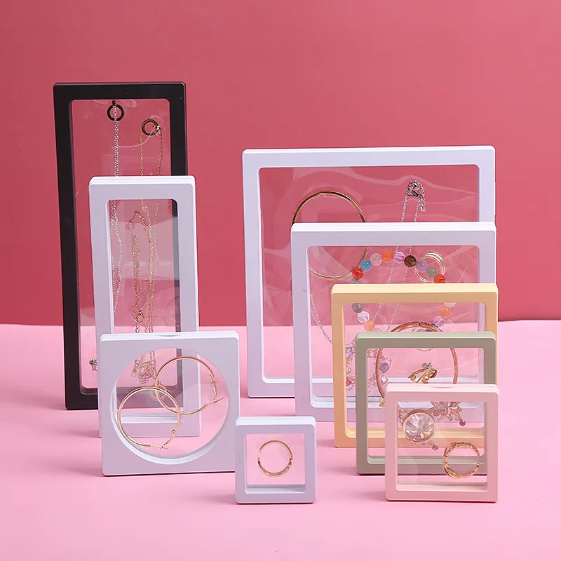 3D Floating Display Case Box Coins Display Stand Holder Suspension Frame box