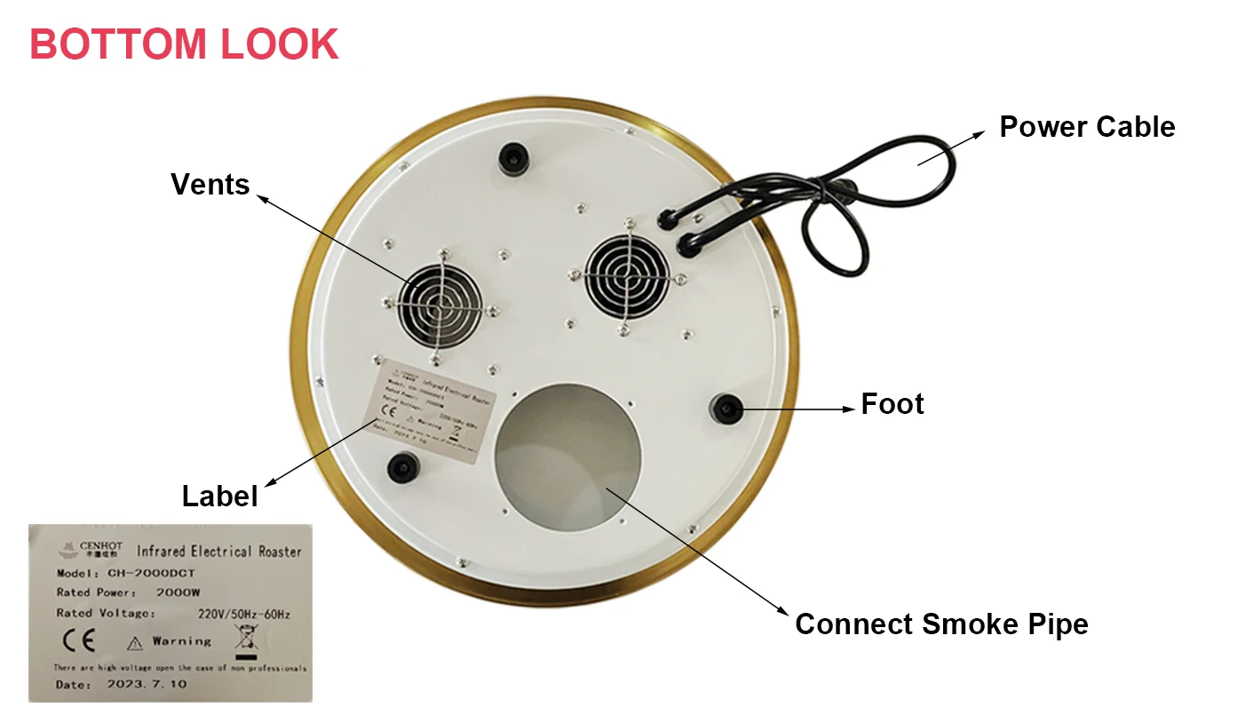 CENHOT Korean BBQ Grill Restaurant Equipment Smokeless Korean BBQ Grill