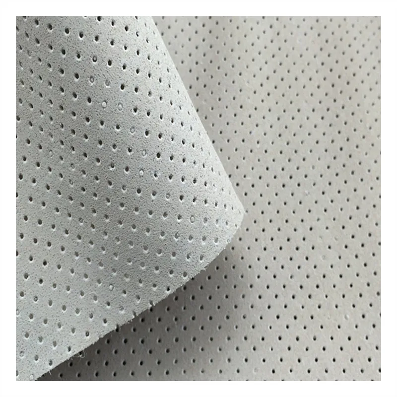Non woven backing synthetic material perforated leather shoe lining fabric