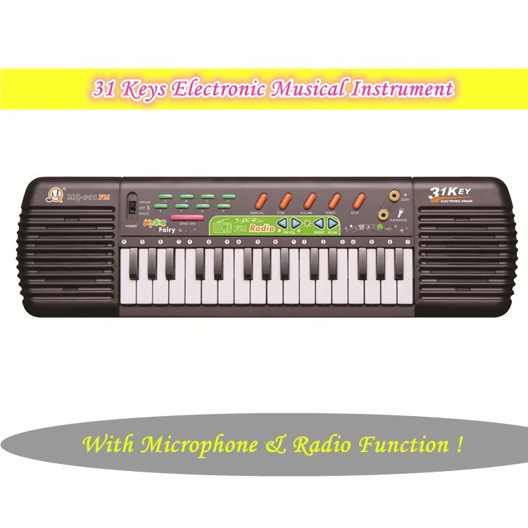 
Cheap Price Children 31 Keys Plastic Toys Piano With Microphone and Radio 
