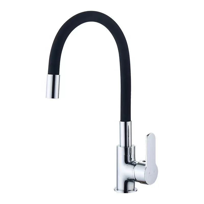 Kitchen Sink Mixer Faucet Flexible Long Neck Hot and Cold Water Mixer Kitchen Faucet Tap