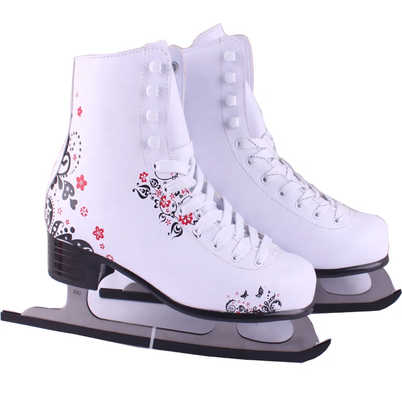 Custom White ice figure skating shoes professional ice rink ice skates shoes