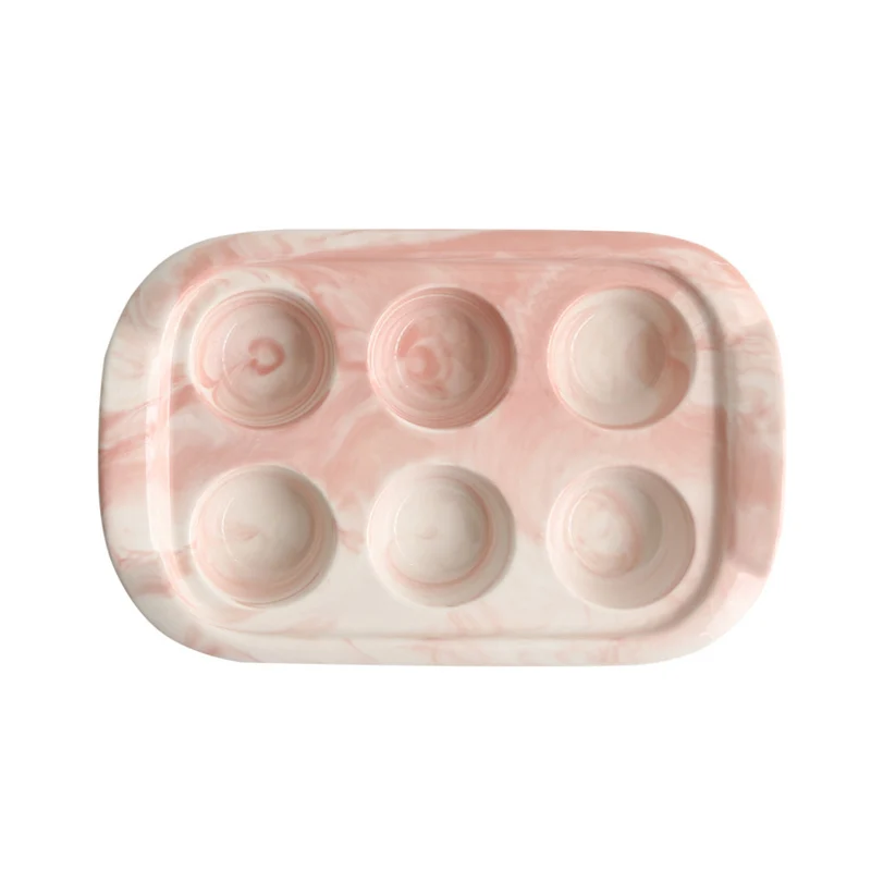 Wholesale Nordic Marble Creative Cake Ice Ceramic Tray Baking Mold