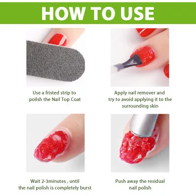 Missbloom New 15Ml Magic Nail Polish Remover Liquid Burst With File Gel Remover Nail Gel Polish Remover