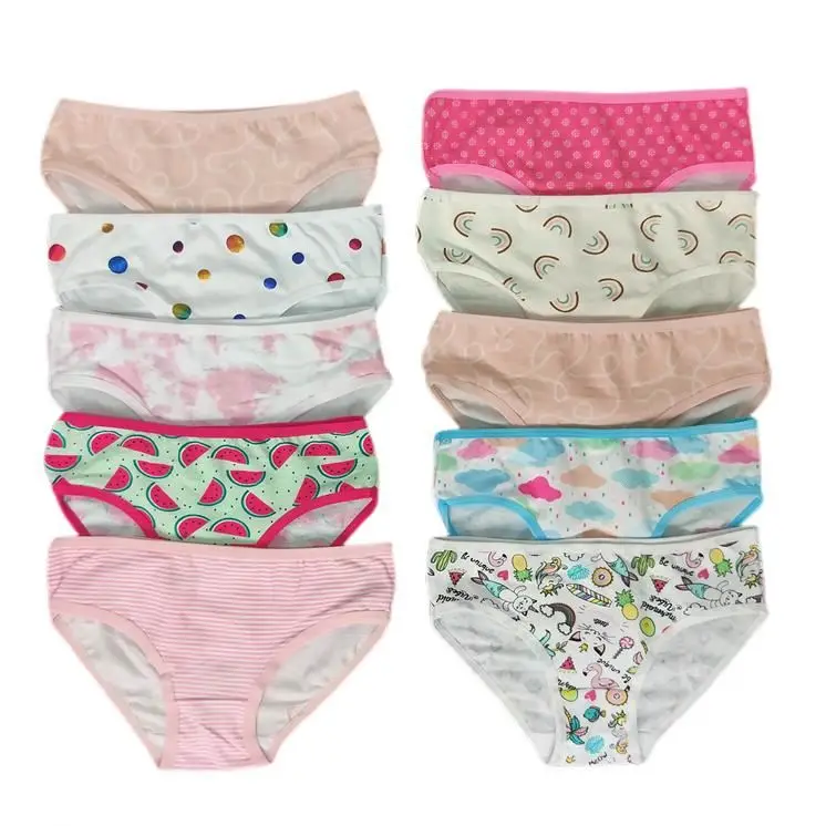 Factory Customization Comfortable Kids Panties For Girl Lovely Cartoon Patterns Briefs Aged 2-12 Baby Girls Underwears