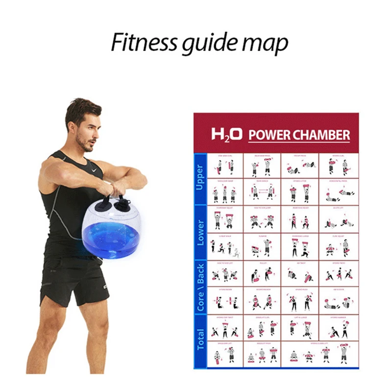 Skyhope 2023 Durable pvc strength weight lifting water filled fitness training aqua power bag with adjustable water