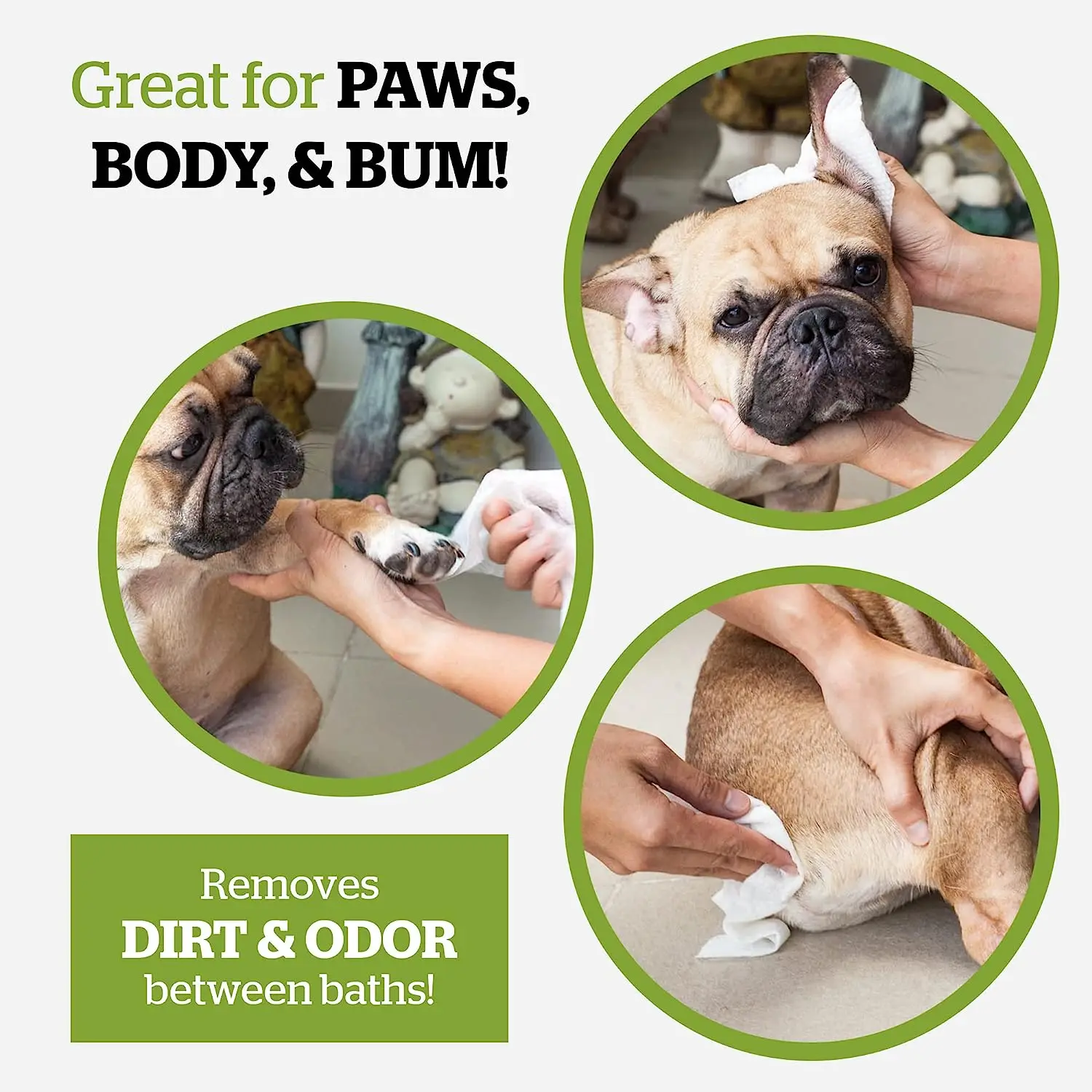 Lookon OEM ODM custom Pet Wet for Cleaning face finger dog glove ear tissue wipes