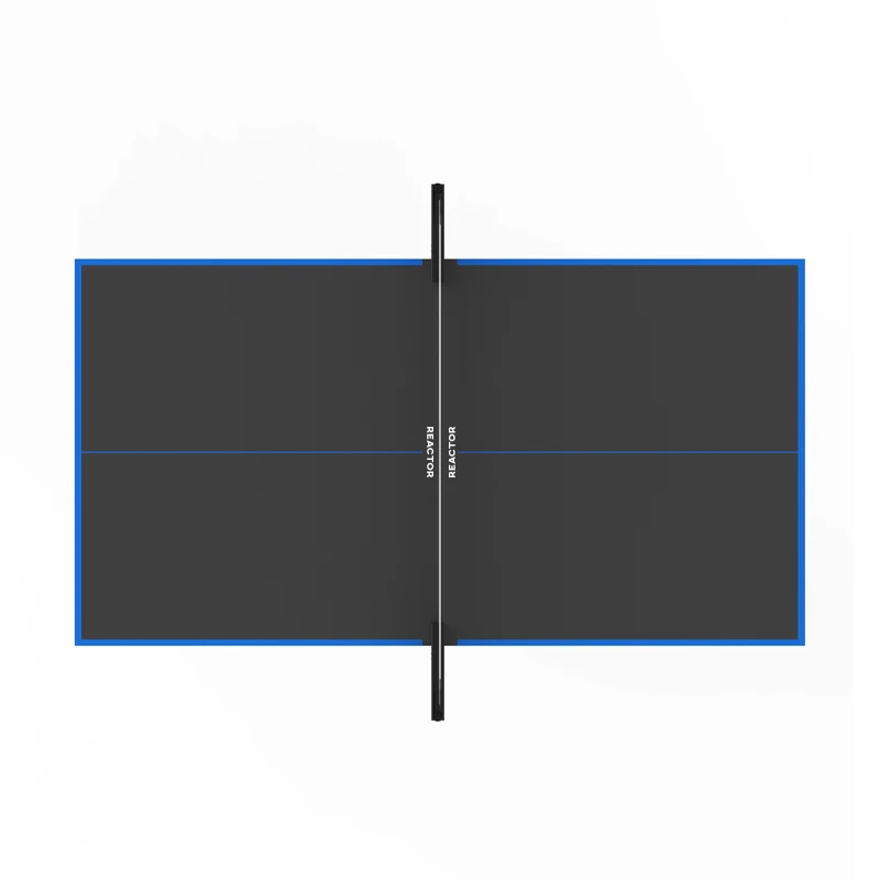 Mid Size Indoor Table Tennis Table with Quick Clamp Ping Pong Net and Post, Foldable Indoor Pingpong Table Black and Blue