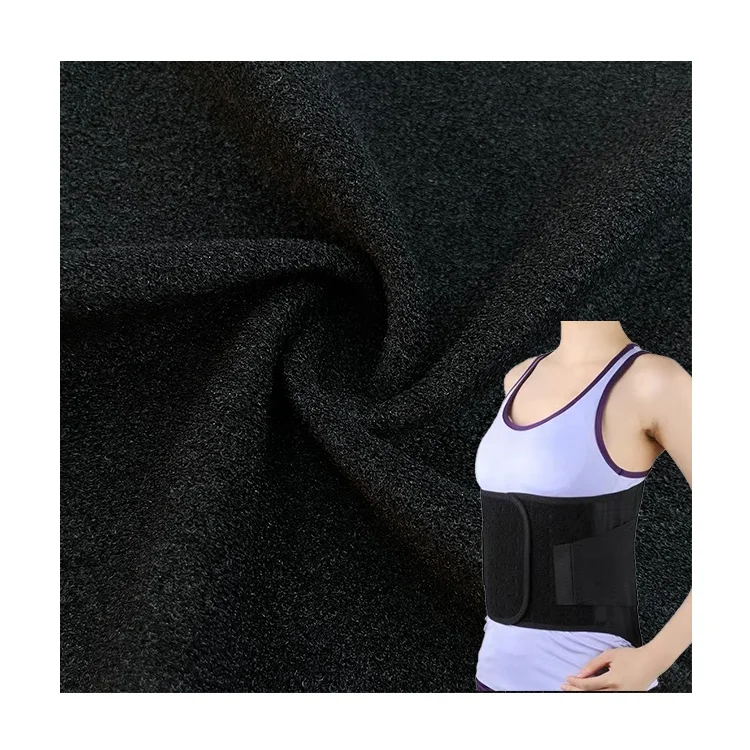 Factory direct velvet light bonded elastic nylon spandex fabric for Sports protective gear
