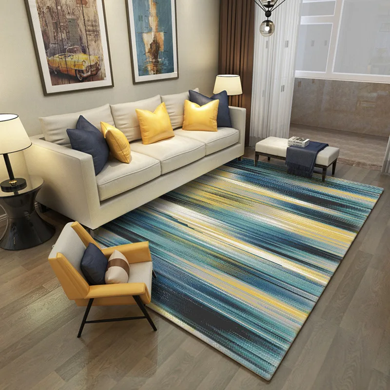 New Simple Modern Anti Slip Mat Geometric Design Luxury  Living Room Rug Carpet