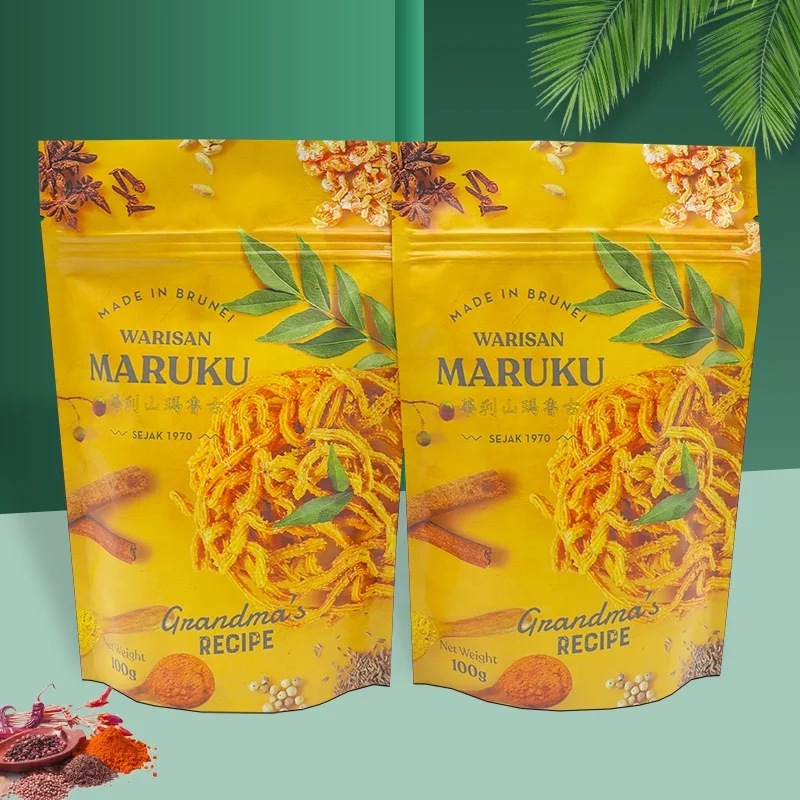 Quality Food Grade Stand Up Pouch For Seasoning Spice Paper Packaging Pouch Packing Bag Spice Powder Pouch Packaging