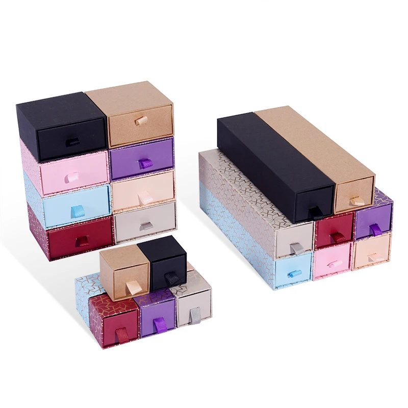 Mini Personalized Jewelry Boxes Packaging With Logo For Bracelet Necklace Ring