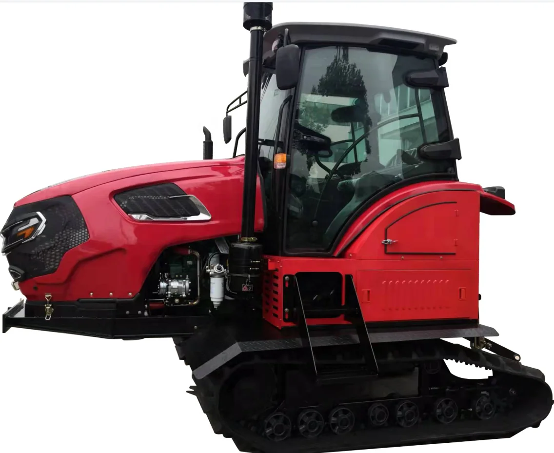 Farm cultivator rotary tiller agricultural mini crawler tractor with disc harrow for paddy field