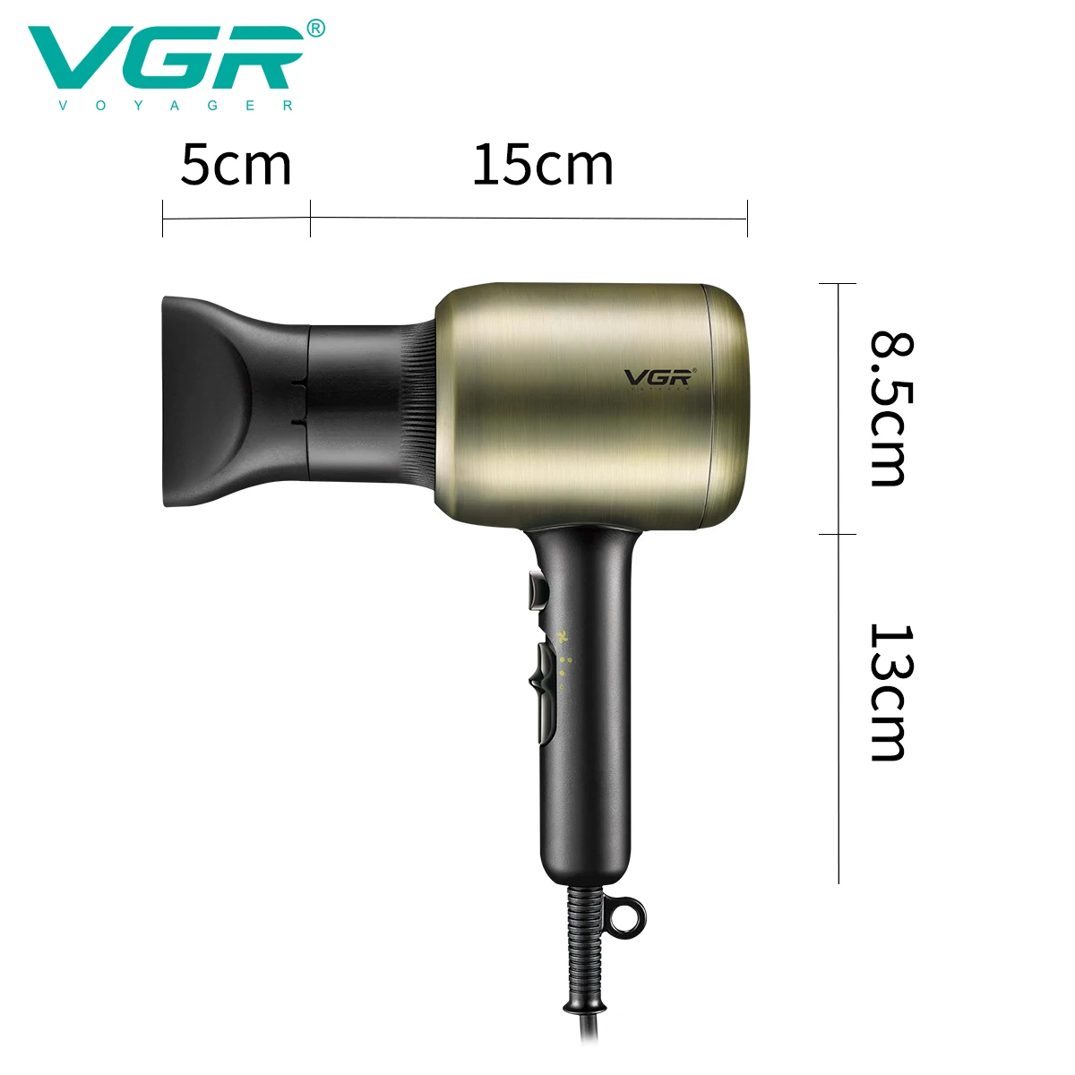 VGR V-453 Новый дизайн 1800-2200 Вт Мощный электрический высокоскоростной профессиональный фен для