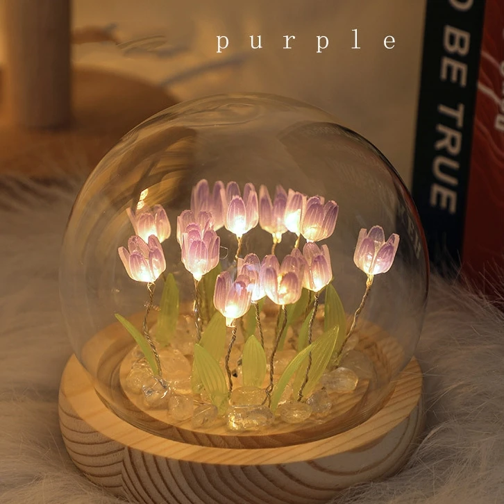 Kanglong mini Tulip 10/13/16pcs handmade DIY material  home decoration Finished product gift night light