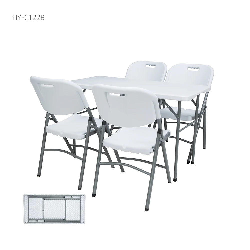 tables of 4 plastic chairs prices 4 foot plastic folding OEM Outdoor rectangular table price