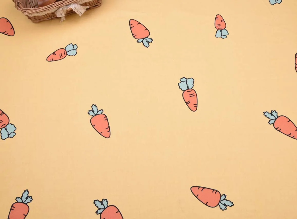 Pretty carrot fabrics cotton textiles 100% cotton printed
