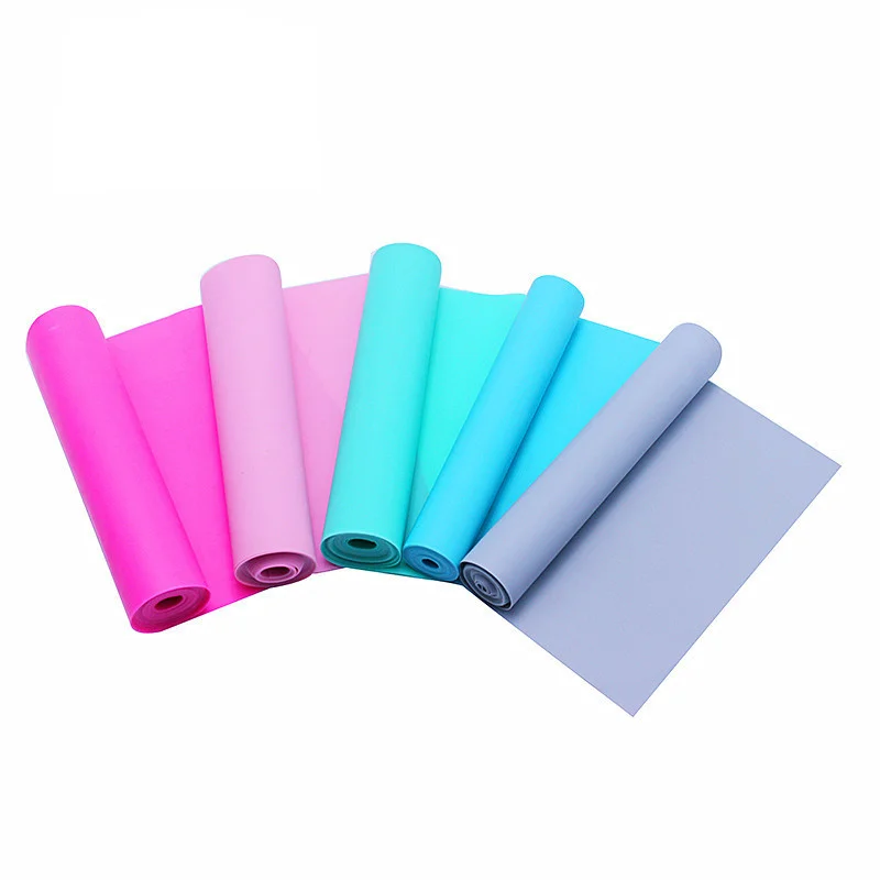 Factory Supply Accept custom logo size color 100% Natural Latex/TPE resistance bands elastic Fitness workout yoga band