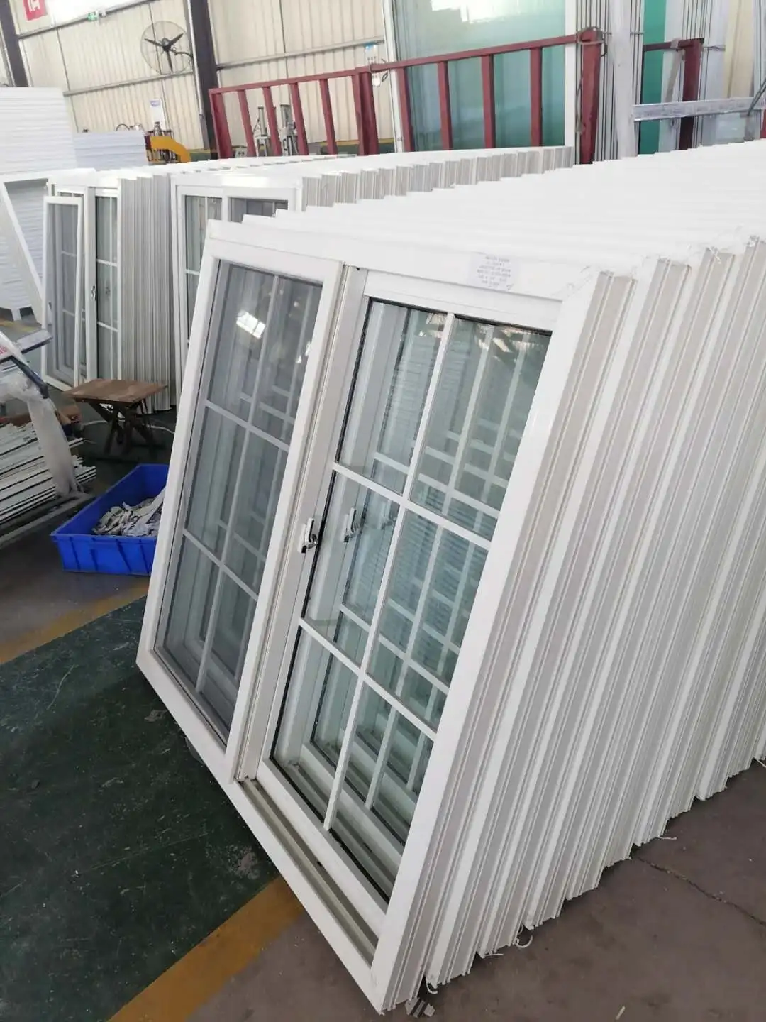 UPVC windows Double Glazing Sliding Window with Grill Design for Home