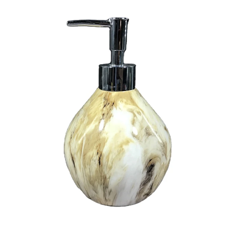 Top Quality Bicolor Stand Marble Toilet Dish Sets Toothbrush Holder Bathroom Set Soap Dispenser