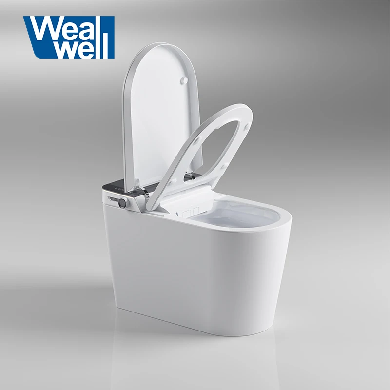 Bathroom Remote Control One Piece Seating Sensor Foot Induction Flush Dual User Defined Smart Toilet