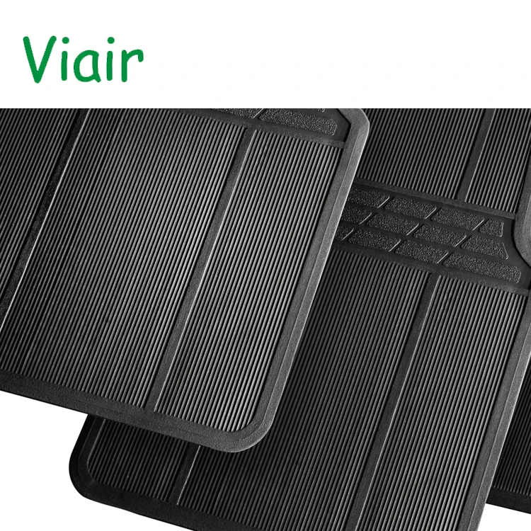 Black Rubber Car Mats All-Weather Protection Heavy Duty Durable Floor Mat for Cars