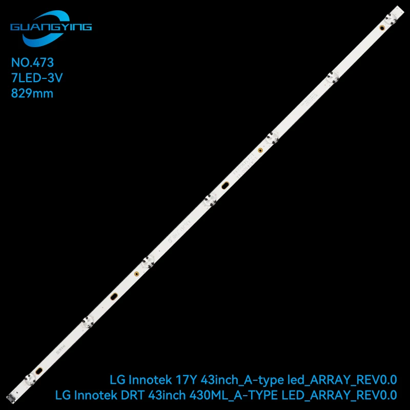 Светодиодная лента для подсветки телевизора LG Innotek 17Y 43inch_A-type led_ARRAY_REV0.0 LC43490059A SSC_430A63_7LED_REV01 светодиодные
