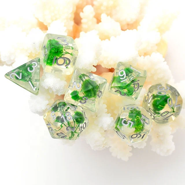 Набор цветочных костей Polyhedral DND для подземей и драконов MTG RGP ролевых игр
