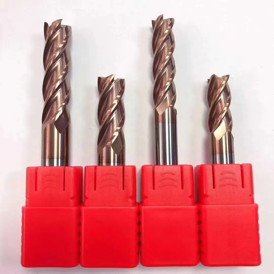 D12 tungsten carbide CNC 4F end mills