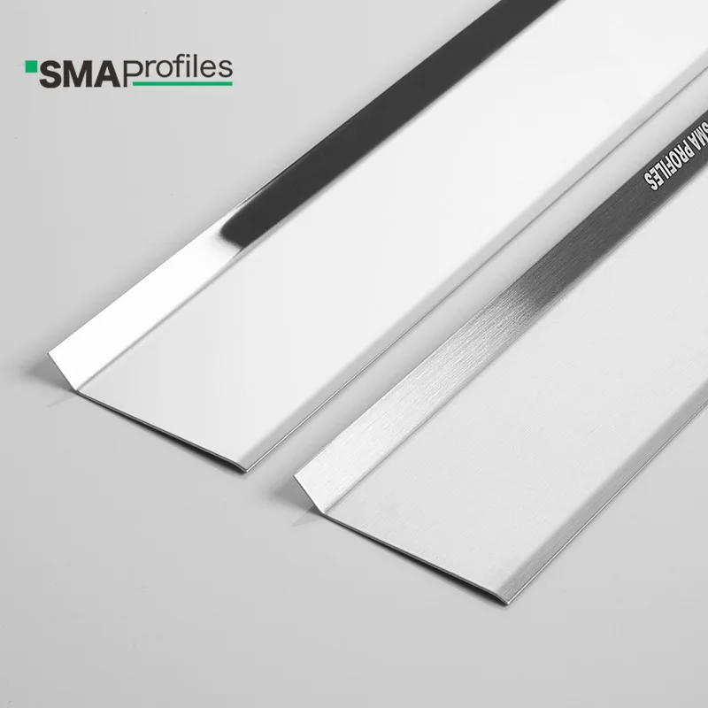 SMAProfiles stainless steel skirting board wall tile edge trim baseboard mould wall protector corner