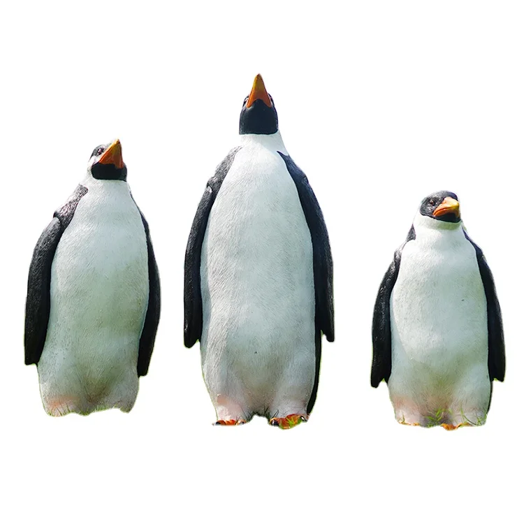 Outdoor Park Advertising Penguin Handmade Xmas Decorative Fiberglass Penguin