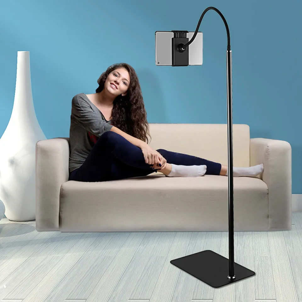 Long Arm Stand Lazy Neck Mobile Phone Tripod Stand Adjustable Metal Tube Phone Stand Floor Holder For Bed Sofa.jpg