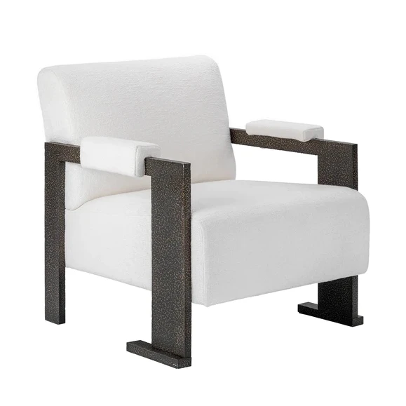 High End Latest Design Modern Fabric Upholstery Leisure Chair Solid Wood Metal Furniture For Living Room