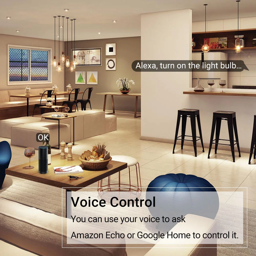 Dimmable led smart charge bulb filament vintage wifi light bulb