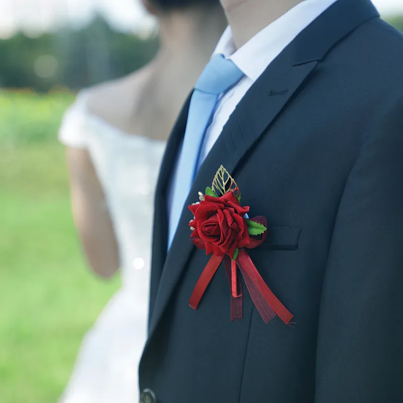 Groom Groomsmen Dried Flower Rustic Boutonniere For Wedding Ceremony Anniversary Formal Dinner Party Vintage Wedding Prom Flower