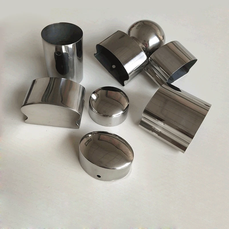 201 304 Stainless Steel Handrail PVC Pipe Cover Connector End Cap Stair Railing Fittings