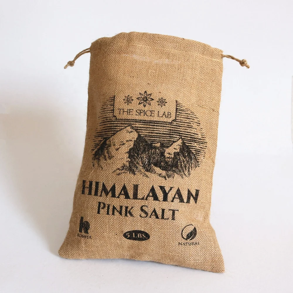 Wholesale Nature Printed Eco-friendly Drawstring Gunny Jute Bags For Potato