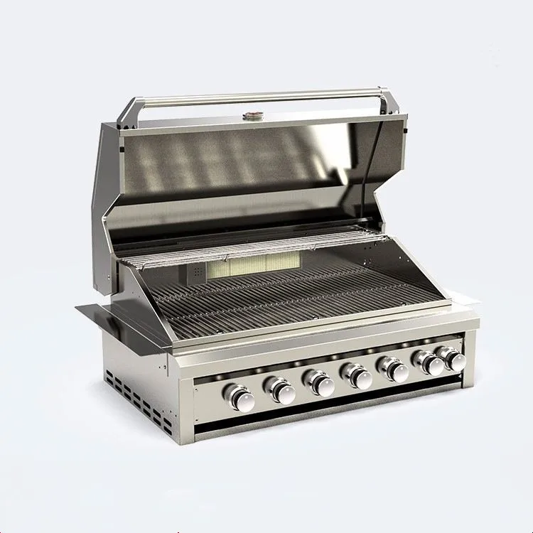 Luxury outdoor simple design module stainless steel built in gas bbq grill