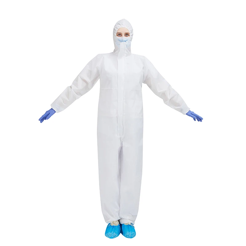 Disposable Microporous Porous Membrane 55g Protective Workwear Suit Type 5 Type 6 Protective Coverall