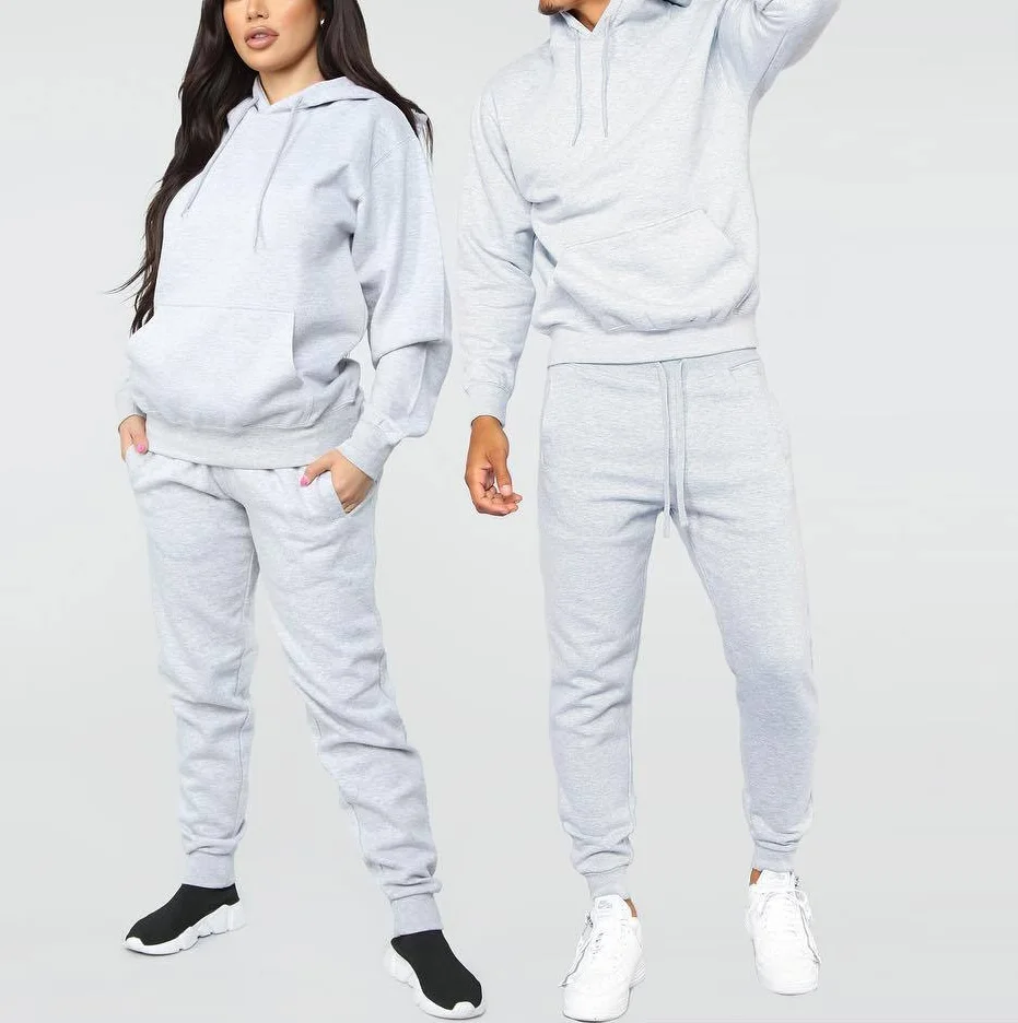 high quality men velvet oversized blank sweatsuits unisex sets luxury brand clothing couple matching outfits