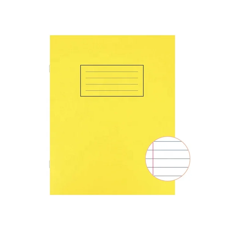 Wholesale Factory Price Cheap Yellow Notebook Workbook  A4 Soft Cover 80 pages 75 gsm School Exercise Books for Student