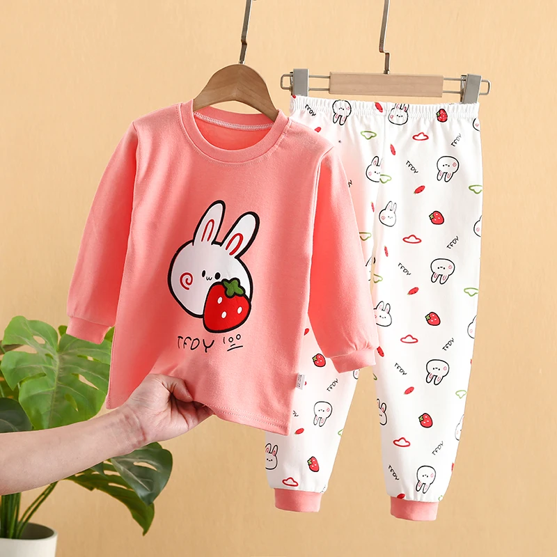 
Autumn Long Sleeve Long Pant Boys and Girls Sleepwear Sets Kids Clothes Sets Kids100% cotton Clothing 