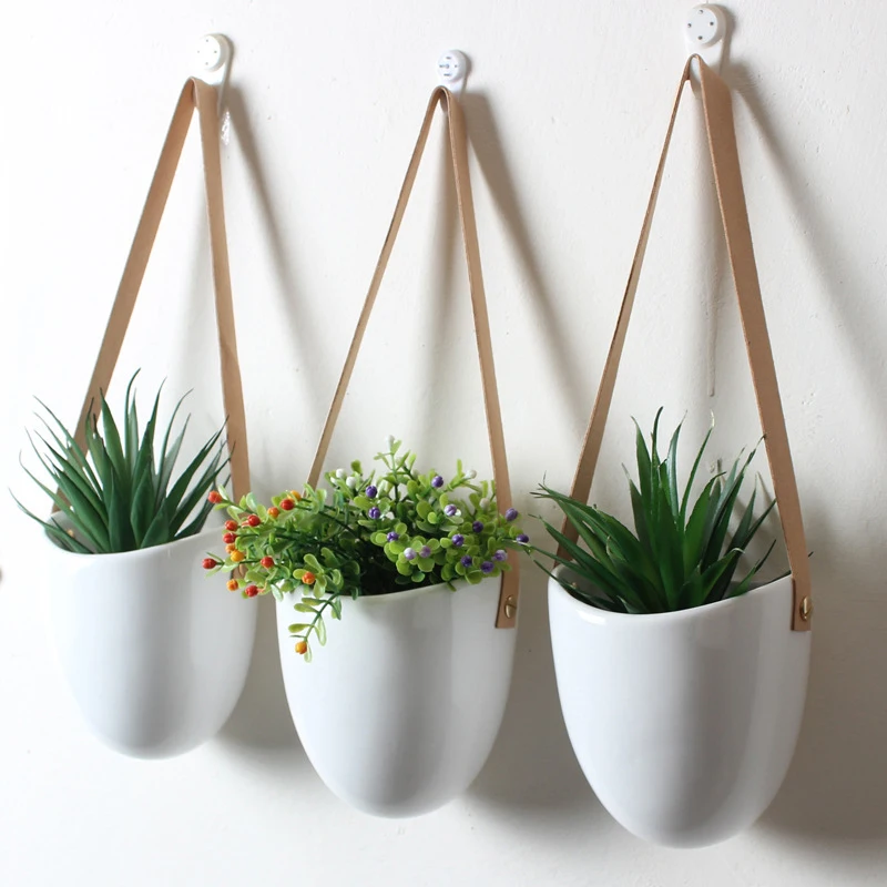 modern orchid geometric living wall garden hanging ceramic basket flower plant pot succulent planter for indoor plant
