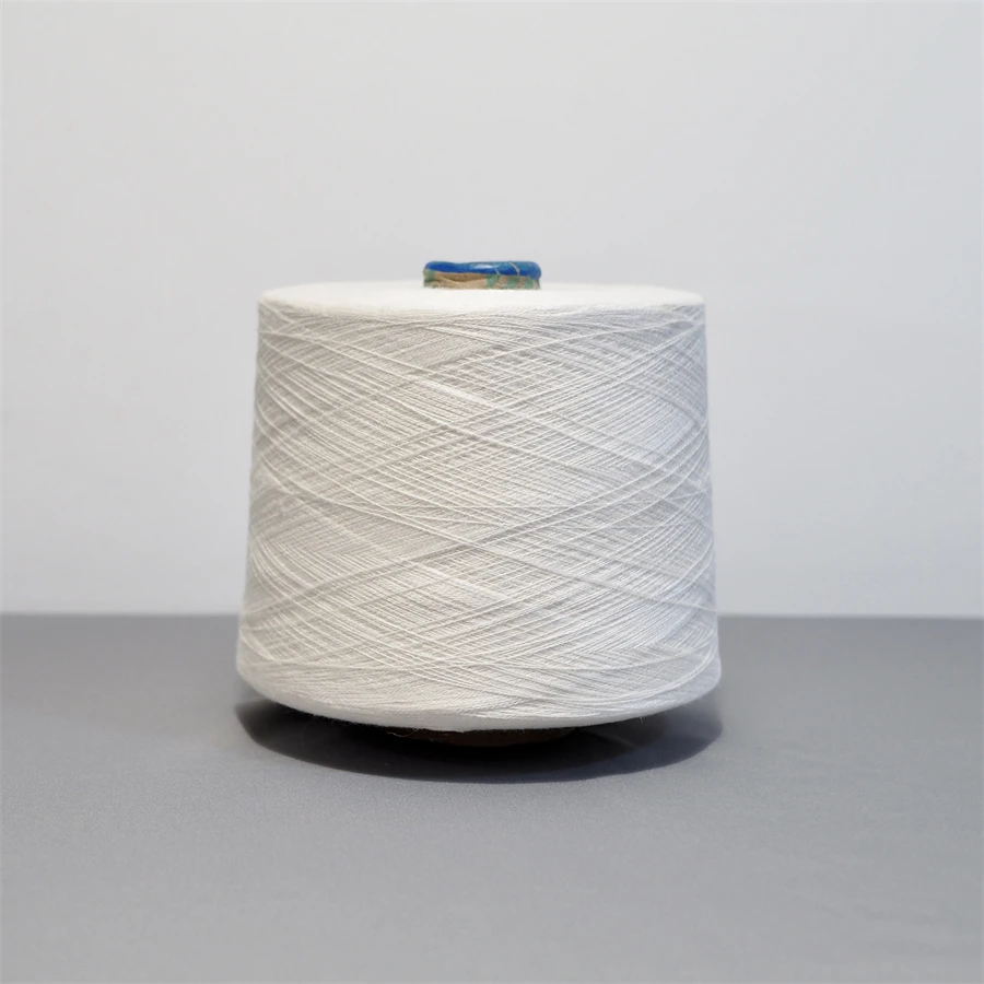 Yarn Manufacturer Wholesale Yarn Chinese for Circular Knitting Weaving N24/1 28N 30N  Rayon65% Nylon35%Spring White Embryo yarn