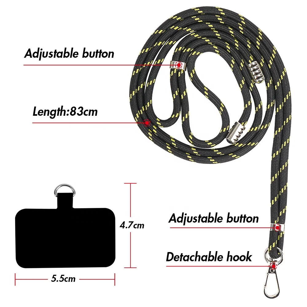 Лидер продаж на Amazon, нейлоновый Съемный шнурок для смартфона для IPhone 11 Pro Max с биркой из ткани Оксфорд