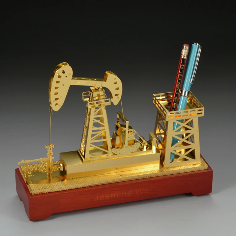 Wholesale Metal Oil Machine Tower Business Gift Soccer Champion League Trophy